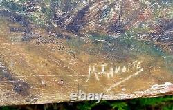 Tableau peinture Huile sur panneau bois signé M. Lamotte