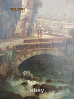 Tableau peinture L. Ritschard pour Hubert Sattler environ de Grenoble