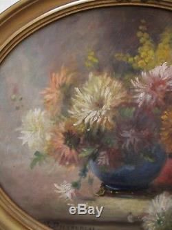 Tableau peinture Nature morte aux fleurs 1900 Huile sur bois Impressionnisme