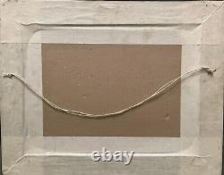 Tableau peinture ancienne paysage de sous bois XXe