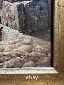 Tableau peinture orientaliste Huile sur panneau de bois XXe siècle