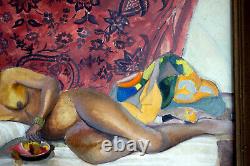 Tableau portrait nue de femme orientale 1940