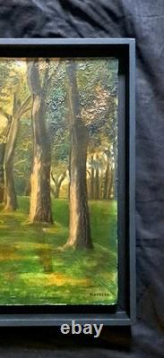 Tableau post-impressionniste de Jean PIAUBERT, Huile sur carton, École française