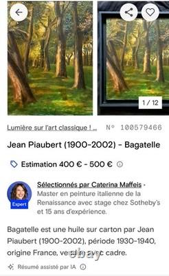 Tableau post-impressionniste de Jean PIAUBERT, Huile sur carton, École française