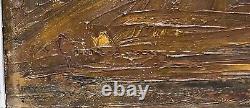 Tableau signé. Bouquet de Fleurs. Peinture huile sur panneau de bois