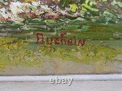 Tableau signé DUCHEIN Paysage Sous Bois Peinture huile sur panneau D'isorel