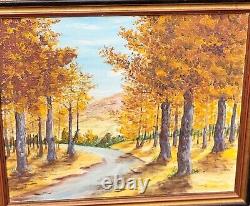 Tableau signé. P. LASSALLE. Paysage Sous Bois. Peinture huile sur toile