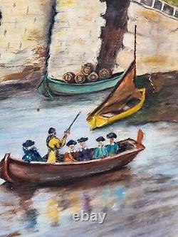 Tableau signée. 1972. Citadelle De Blaye. Peinture huile sur panneau de bois