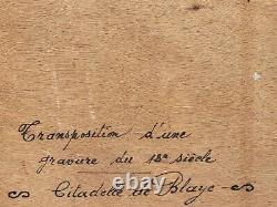 Tableau signée. 1972. Citadelle De Blaye. Peinture huile sur panneau de bois