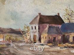 Tableau signée CHRISTOPHE RIELLAND Passage A Niveau Peinture huile sur panneau