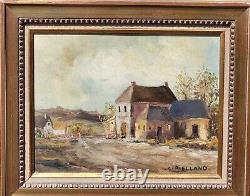 Tableau signée CHRISTOPHE RIELLAND Passage A Niveau Peinture huile sur panneau