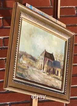 Tableau signée CHRISTOPHE RIELLAND Passage A Niveau Peinture huile sur panneau