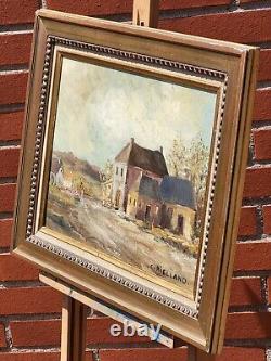 Tableau signée CHRISTOPHE RIELLAND Passage A Niveau Peinture huile sur panneau