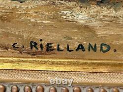 Tableau signée CHRISTOPHE RIELLAND Passage A Niveau Peinture huile sur panneau