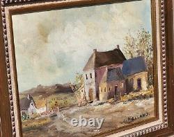 Tableau signée CHRISTOPHE RIELLAND Passage A Niveau Peinture huile sur panneau