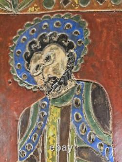 Tableau sur bois christophe jehan saints apotres 60 x 37cm