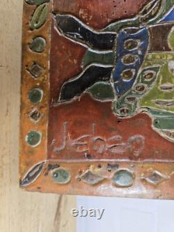 Tableau sur bois christophe jehan saints apotres 60 x 37cm