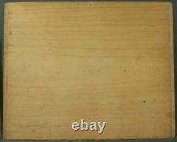 Tableau tout début 20ème par Grégoire Lavaux Paysage au plan d'eau