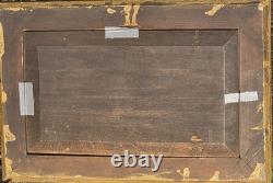 Tableaux ancien. Paysage Marin Voilérs Peinture huile sur panneau bois