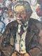 Très Belle Peinture 1960 Huile Sur Bois Maurice Vagh-weinmann Portrait Homme