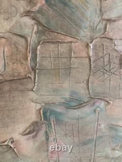 Très Belle Peinture Abstraite Patrick Boudon Huile Bois Abstrait Abstraction Art