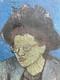 Très Belle Peinture Fauve Huile Sur Panneau Bois Femme Portrait 1950 Fauvisme