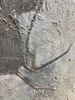 Très Belle Peinture fauve Huile sur panneau bois femme portrait 1950 fauvisme