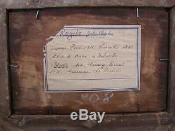 Très Jolie petite Huile sur bois Barbizon signée Jules Rozier 1821/1882 Gardienn