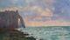 Très Rare Sujet Et époque Etretat 2 Tableau Impressionniste Proche Monet Marine