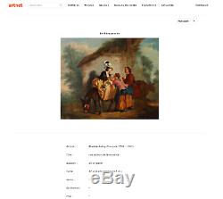 Très rare tableau ancien 18e siècle Suite Etienne AUBRY Vendu à Drouot Prix ebay