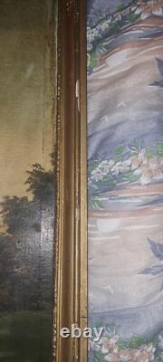 Trumeau d'époque Régence XIXème peinture Huile Sur Bois