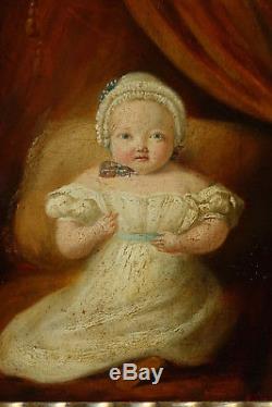 Un Beau Bébé! 1780, Superbe Petit Portrait d'Enfant d'Epoque Louis XVI