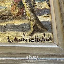 Une huile sur bois du peintre Provençal Michel Michaeli actif de 1920 à 1948