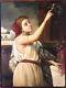 V1870 Peinture Romantique Italienne Huile Romantic Oil Painting Italian 19th