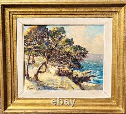 VAN DEN BUSSCHE 2 Tableaux Paysage. Peinture huile sur panneau de bois signé