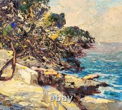 VAN DEN BUSSCHE 2 Tableaux Paysage. Peinture huile sur panneau de bois signé