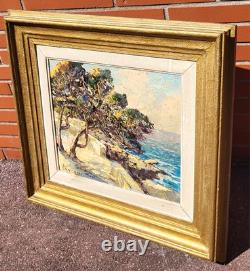 VAN DEN BUSSCHE 2 Tableaux Paysage. Peinture huile sur panneau de bois signé