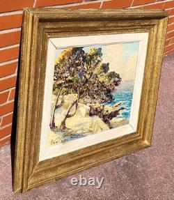 VAN DEN BUSSCHE 2 Tableaux Paysage. Peinture huile sur panneau de bois signé