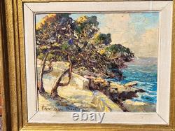 VAN DEN BUSSCHE 2 Tableaux Paysage. Peinture huile sur panneau de bois signé