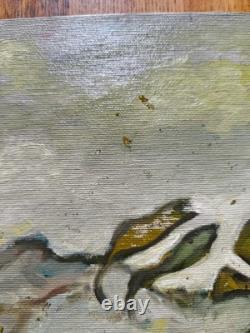 VAN DER LOO (1911-1996) huile sur toile et BoisComposition abstraite créatures