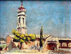 VIRGILIO CARMIGNANI (1909-1992) Vieille chapelle St-Anne à Cagnes-sur-Mer, HSP