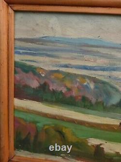 Victor Charreton (1864-1936) école de Murol huile sur panneau bois 2721 cm