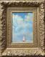 Yachting Seascape France, Original Antique Oil Painting Hand Made, Framed