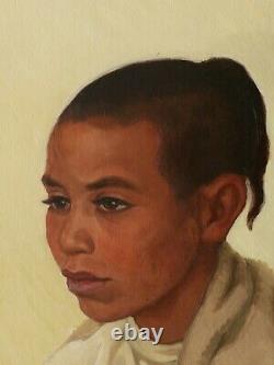 Yvonne KLEISS HERZIG tableau orientaliste portrait enfant jeune fille Algérie